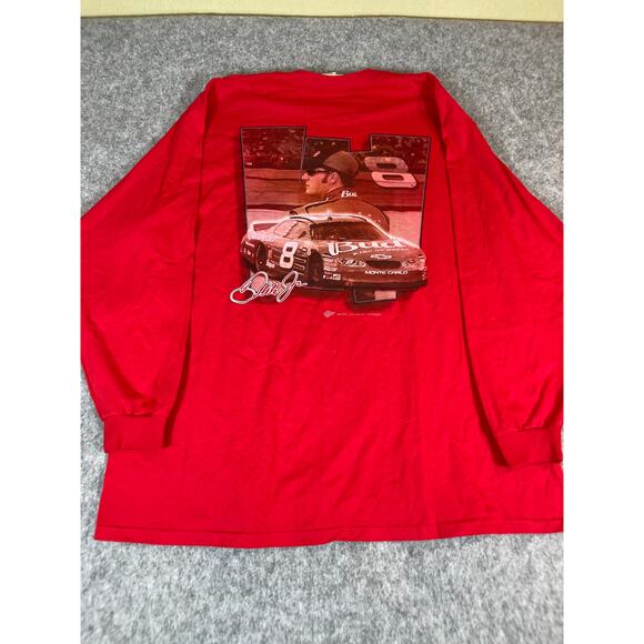 Vintage NASCAR Dale Earnhardt Jr. Long Sleeve Graphic Shirt Mens 2XL Racing Red - Picture 4 of 10